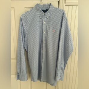 Ralph Lauren Classic Fit Performance Light Blue/white Check